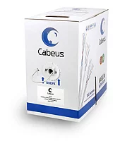 Cabeus UTP-4P-Cat.5e-SOLID-GY Кабель витая пара UTP (U/ UTP), категория 5e, 4 пары (24 AWG), одножильный, серый (305 м), системная гарантия 25 лет.