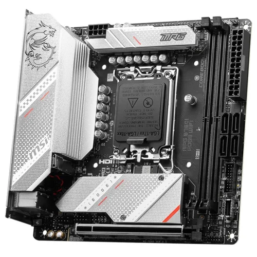 Материнская плата/ MB MSI INTEL B760 s1700, 2xDDR5(128GB), HDMI 2.1/DP, 1xPCIe 5.0x16, 1xLAN (2.5GbE), Wi-Fi, BT, 4xSATA 6Gb/s, 2xM.2, 1xUSB-C, 5xUSB 3.2, 2xUSB 2.0, mini ITX (MPG B760I EDGE WIFI) фото 3