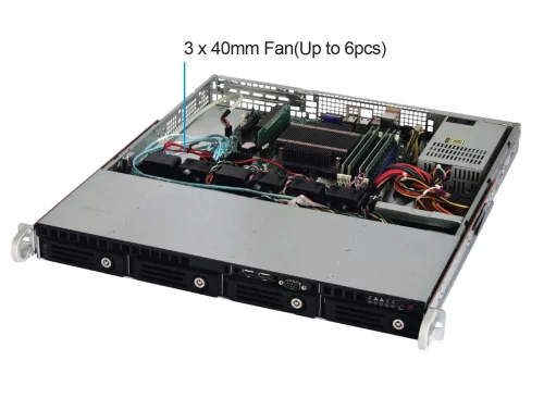 Серверный корпус/ 1U rackmount , ATX, Micro-ATX and Mini-ITX mb, 4*3.5