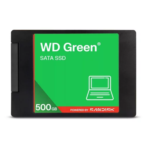 Накопитель SSD WD 500Gb Green (2.5, SATA-III, R/W 545/510MB/s, MTTF 2000000 hrs) (WDS500G5G0A)