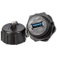 Индустриальный соединительный модуль USB 3.0, IP68, с крышкой (LAN-OK-USB30/ 180-WP) (LAN-OK-USB30/180-WP)
