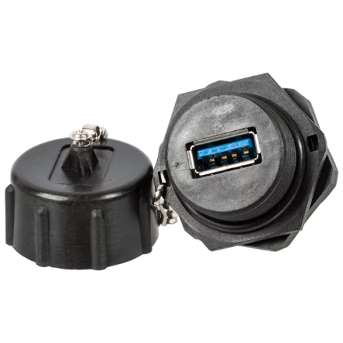 Индустриальный соединительный модуль USB 3.0, IP68, с крышкой (LAN-OK-USB30/ 180-WP) (LAN-OK-USB30/180-WP)