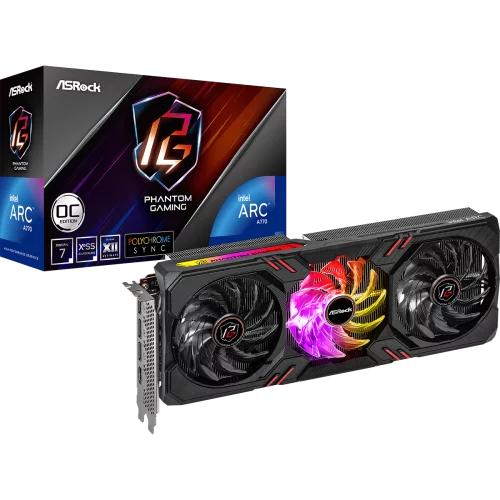 Intel Arc A770 Phantom Gaming 16GB OC 256-bit GDDR6 HDMI DPx3 3FAN RTL (A770 PG 16GO)