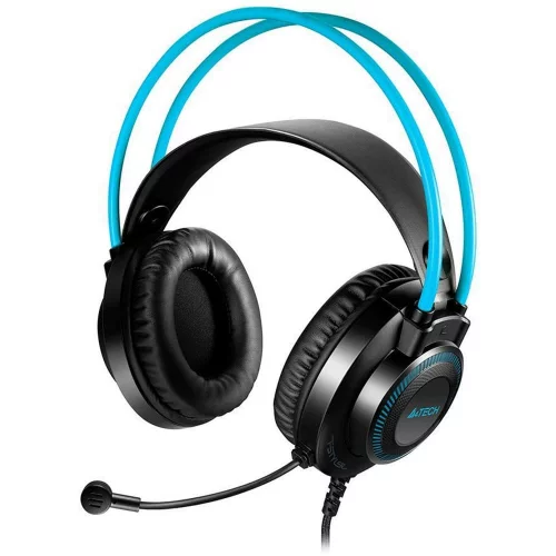 Гарнитура A4Tech Fstyler FH200i 3.5 мм серая/ синяя (FH200I BLUE) фото 3