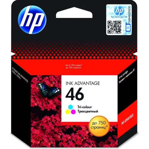 Картридж HP 46 трехцветный (CZ638AE) (CZ638AE) Картридж/ HP 46 Tri-Colour Ink Advantage Ink Cartridge (CZ638AE)