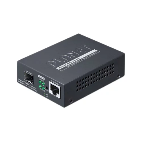 медиаконвертер/ PLANET 1-Port 10/ 100/ 1000T + 1-Port 100/ 1000X SFP Managed Media Converter (IPv4/ IPv6 Dual stack management, supports TLSv1.2/ SSHv2/ SNMPv3 Cybersecurity features, TS-1000/ 802.3ah OAM, L (GT-915A)