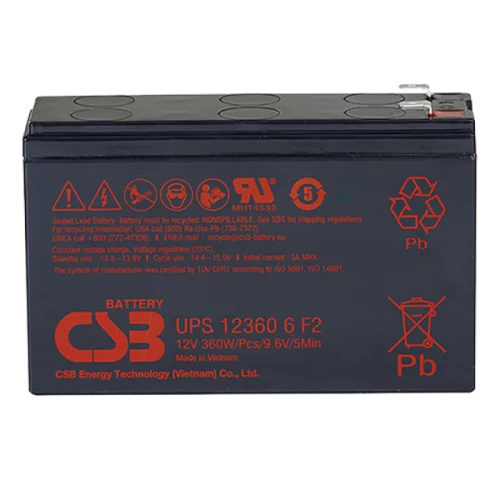 CSB Аккумуляторная батарея для ИБП 12360 6 (12V/ 7.5Ah) (UPS123606 F2 CSB)