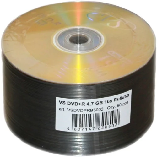 Диски VS DVD+R 4,7 GB 16x Bulk/ 50 (VSDVDPRB5003)