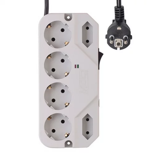 Сетевой фильтр Most СHV CEE 7/ 4 «Schuko» 4 шт, CEE 7/ 16 «Europlug» 2 шт, 5 м, белый (CHV 5M WH) фото 2