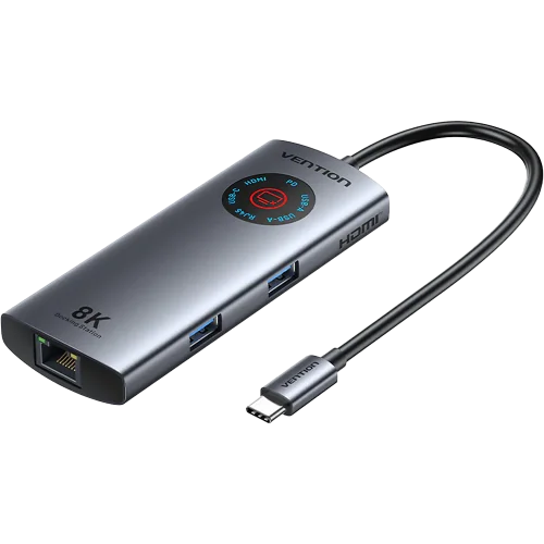 Мультифункциональный хаб Vention USB-C 6 в 1 HDMI 8K (TQZHB)