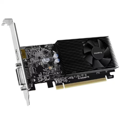 Видеокарта/ VGA GIGABYTE NVIDIA GeForce GT 1030 2GB, DDR4/64-bit, PCIe 3.0, 1xDVI-D, 1xHDMI 2.0, 1-slot (GV-N1030D4-2GL)