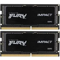 Память оперативная/ Kingston 32GB 6400MT/s DDR5 CL38 SODIMM (Kit of 2) FURY Impact XMP (KF564S38IBK2-32)