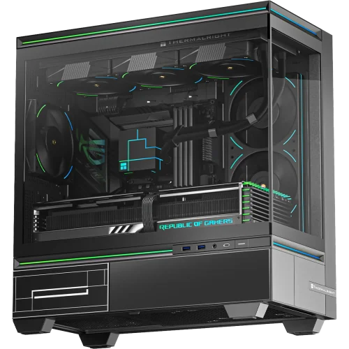Корпус без блока питания/ Case Thermalright M10, Mini-Tower, TG, ARGB, no fans, 2xUSB-A 3.0, 1xUSB Type-C, mATX, mITX Black (TL-M10 BLACK)