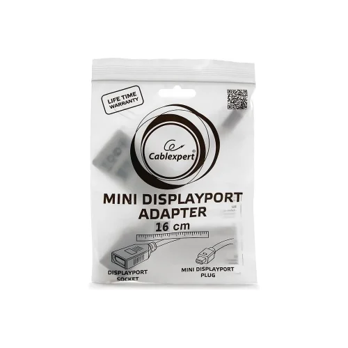 Gembird Переходник miniDisplayPort - DisplayPort, 20M/ 20F, длина 16см, белый (A-mDPM-DPF-001-W) фото 2