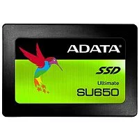 Твердотельный накопитель/ ADATA SSD Ultimate SU650, 960GB, 2.5" 7mm, SATA3, 3D TLC, R/W 520/450MB/s, IOPs 40 000/75 000, TBW 560, DWPD 0.5 (3 года) (ASU650SS-960GT-R)