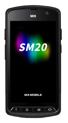 Терминал сбора данных M3 Mobile SM20 Android 12 GMS, LTE(4G), WiFi/ ax-ready, SE4750 2D Scanner, Front and Rear Cameras, BT, GPS, NFC(HF), 4G/ 64G, Extended Battery(6,150mAh) is included and Bullet Proof included. (SM2X4R-S3CHSE-HF)