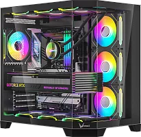 корпус Formula V Line Crystal Z6 Black, ATX, Left & Front & Bevel side Tempered Glass, TYPE-C*1, USB3.0*2