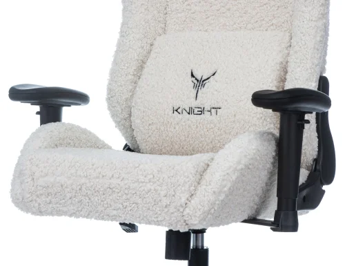 Кресло игровое Knight T1 молочный экомех с подголов. крестов. металл (KNIGHT T1 MILK) фото 10
