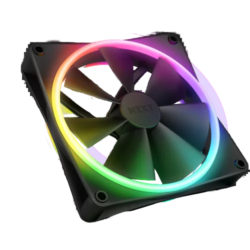 Кулер для корпуса ПК/ Case Cooler NZXT F140 RGB Duo (140x140x25mm, 4-pin PWM, RGB, 84.75CFM, 36dBA, 1800RPM, Black) (RF-D14SF-B1)