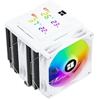 Кулер для процессора/ CPU Cooler Thermalright Peerless Assassin 120 Digital White ARGB (4-pin PWM, LED temp., 162mm, Ni/ Cu, 6x6mm, ARGB, 2x120mm, 88.89CFM, 25.6dBA, 1850RPM, S: 1851, 1700, 1200, 115X, (PA120-DG-WH-ARGB)