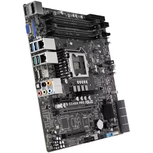 Материнская плата ASUS WS C246M PRO/ SE 1х LGA 1151, C246, DIMM, 4х DDR4, 8х SATA3, 2х USB 2.0, 2х USB 3.0, 2х USB 3.1, 2xGb Lan, 1х Display Port, 1х D-Sub (VGA) mATX (90SW00F0-M0EAY0) фото 2