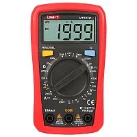 Цифровой мультиметр UNI-T UT131C Напряжение переменного/ постоянного тока (250 В); постоянный ток (10А); Сопротивление (200 МОм); Температура (1000 ℃); Ручной диапазон