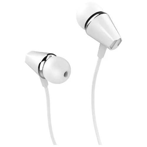 HOCO M34/ Наушники + микрофон/ Многофункциональная кнопка/ 1.2м/ 3.5 mm jack/ White (HC-78463)