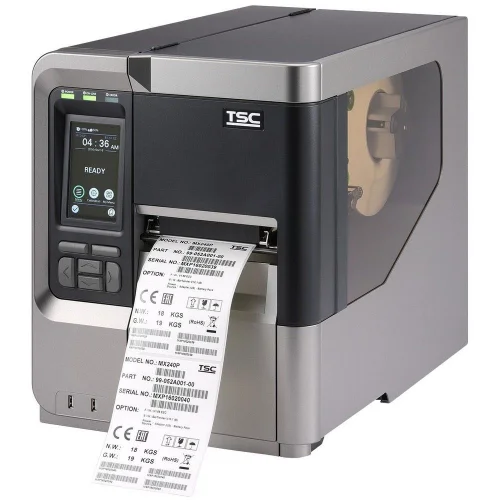 TSC MX341P, 300 dpi, 14 ips 4.3““ Touch LCD, 512MB SDRAM, 512MB Flash,RS-232, Ethernet, USB 2.0, USB Host x2, microSD card reader for memory expanision,WiFi slot-in (MX341P-A001-0002)
