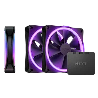 Кулер для корпуса ПК/ Case Cooler NZXT F120 RGB DUO Triple Pack (120x120x25mm, 4-pin PWM, RGB, 48.58CFM, 29dBA, 1800RPM, White, 3pcs) (RF-D12TF-B1)