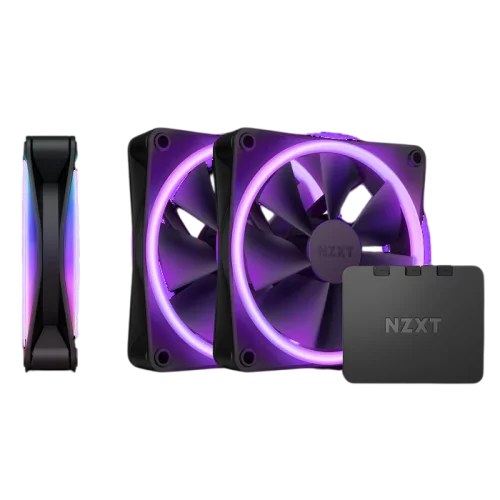 Кулер для корпуса ПК/ Case Cooler NZXT F120 RGB DUO Triple Pack (120x120x25mm, 4-pin PWM, RGB, 48.58CFM, 29dBA, 1800RPM, White, 3pcs) (RF-D12TF-B1)