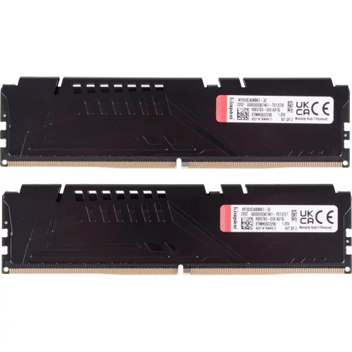 Модуль памяти Kingston 32GB DDR5 5200 DIMM FURY Beast Black Gaming Memory KF552C40BBK2-32WP Non-ECC, CL40, 1.25V, kit 2*16gb фото 2