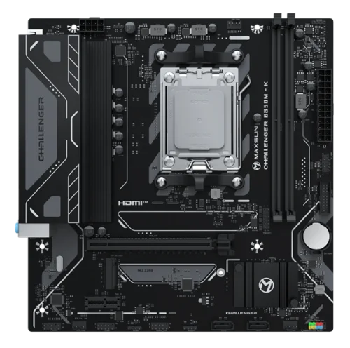 Материнская плата MAXSUN MS-Challenger B850M-K, AM5, B850, 2*DDR5, 2*SATA3, M.2, 4*USB 3.2, 2*USB 2.0, 1*PCIEx16, 1*PCIEx1, DP+HDMI, mATX