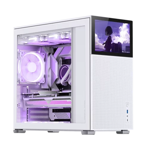 Корпус без блока питания/ Case JONSBO D41 MESH SCREEN, Midi-Tower, TG, no fan, 1xUSB-A 3.2 + 1xUSB-C 3.2, ATX, mATX White (D41 MESH SCREEN WHITE)