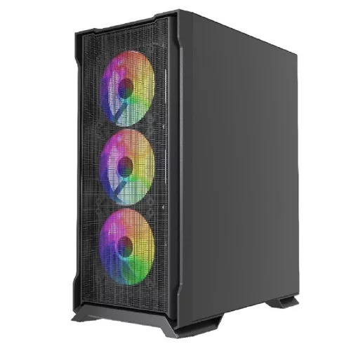 Powercase Mistral AZ4B ARGB, Tempered Glass, 4x 120mm ARGB Fans, чёрный, ATX (CMAZB-A4) фото 3