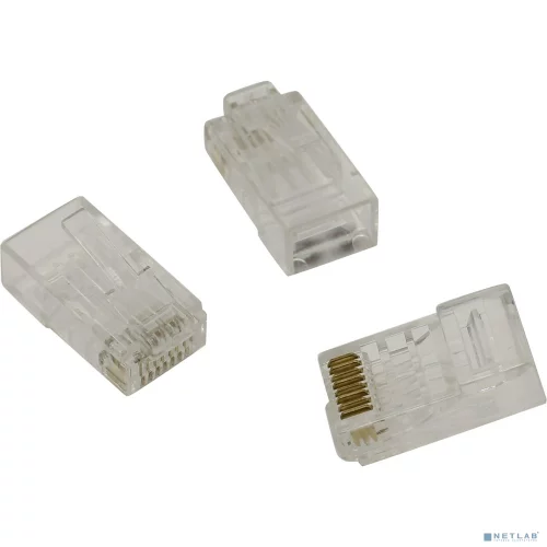 Exegate EX283691RUS Коннектор RJ-45 Кат.6 (8P8C) ExeGate под одножильный кабель, золотое напыление (100шт)
