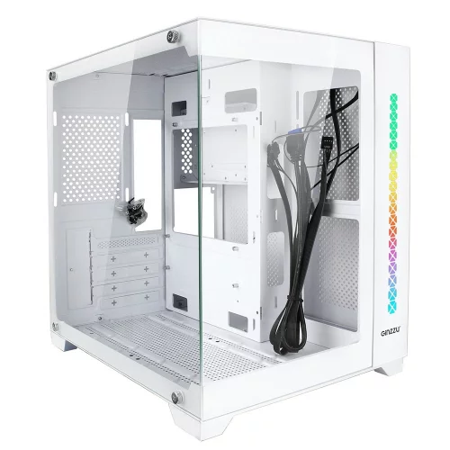 Ginzzu V420 RGB подсветка, закаленное стекло 1*USB 3.0,1*USB 2.0, AU Белый mATX фото 2