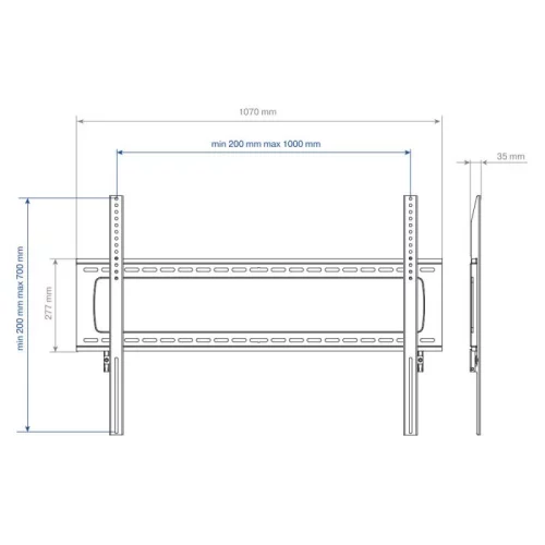 Кронштейн для ТВ KROMAX STAR PRO-111 black (max VESA 300x300 мм., настенный, фиксированный, max 103 кг) (20246) фото 4