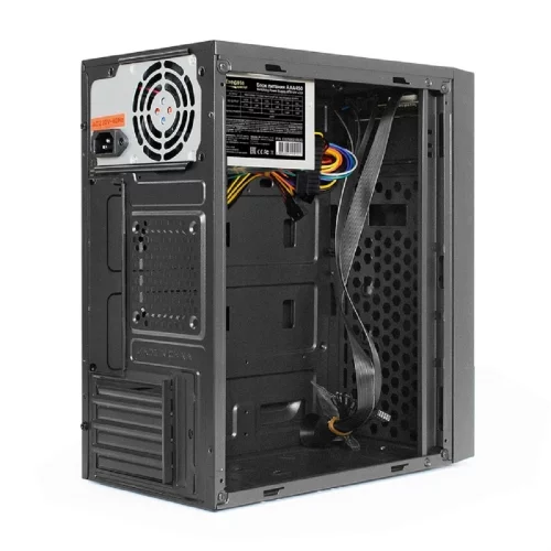 Exegate EX292350RUS Корпус Minitower ExeGate BAA-113-AAA450 (mATX, БП AAA450 с вент. 8см, 2*USB, аудио, черный) фото 2