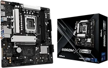 Материнская плата ASROCK B860M-X Gen5, LGA1851, B860, 2*DDR5, 4*SATA, 2*M.2, 3*USB 3.2, 2*USB 2.0, Type-C, 2*PCIx16, 1*M.2 (Key E), HDMI+DP, mATX