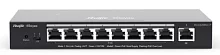 Ruijie Reyee 9-Port Gigabit Smart POE Switch, 9 Gigabit RJ45 Ports including 8 PoE/ POE+ Ports,120W PoE power budget, Desktop Steel Case (RG-ES209GC-P)