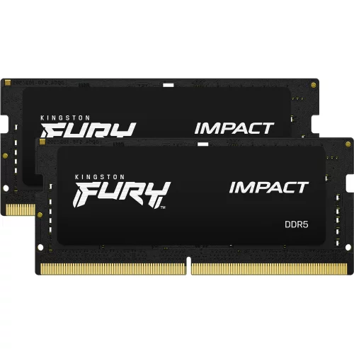 Модуль памяти SO-DIMM DDR 5 DIMM 16Gb PC38400, 4800Mhz, Kingston FURY Impact, CL38 (Kit of 2) (KF548S38IBK2-16) (retail)