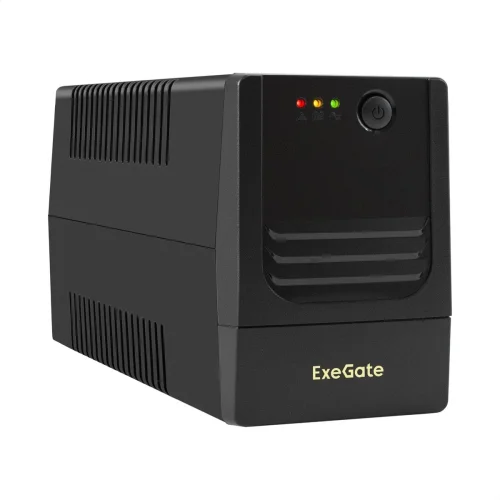 Exegate EX299473RUS ИБП ExeGate Power NB-450.LED.AVR.2SH (450VA/270W, LED, AVR, 2*Schuko, батарея 12V 4.5Ah, Black)