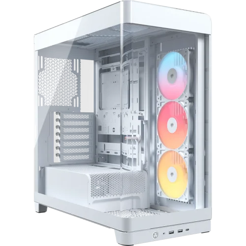 Корпус без блока питания/ Case Corsair Frame 4500X RS-R ARGB, Midi-Tower, TG, 3x120mm ARGB reverse fans, 2xUSB-A 3.2, 1xUSB 3.2 Type-C, E-ATX, ATX, mATX, mITX White (CC-9011315-WW)