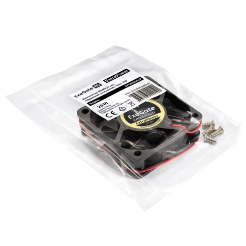 Exegate EX295228RUS Вентилятор 12В DC ExeGate ExtraPower EP06025S2P (60x60x25 мм, Sleeve bearing (подшипник скольжения), 2pin, 4500RPM, 31dBA) фото 5