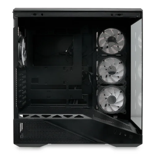 Корпус без блока питания/ Case HSPD F711, Panoramic Full Tower, Black, TG, 0.7 SPCC, 4x120mm ARGB ATX, mATX, mITX 190/ 420/ 280mm 2x2.5, 2x3.5, 7xPCI 1xUSB-A 3.0, 1xUSB-C 445x235x475mm (F711-TGBK- ARGB) фото 6