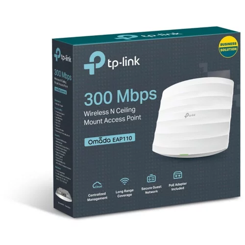 Точка доступа/ 300Mbps Wireless N Ceiling/Wall Mount Access Point, QCA(Atheros), 300Mbps at 2.4Ghz, 802.11b/g/n, 1 10/100Mbps LAN port, Passive PoE Supported, with 2*4dbi Internal Antennas (EAP110) фото 6