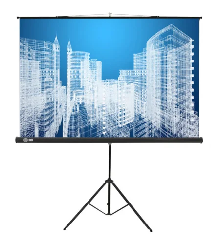 Экран Cactus Triscreen CS-PST-104x186 104.4 x 186см 1:1 напольный рулонный белый