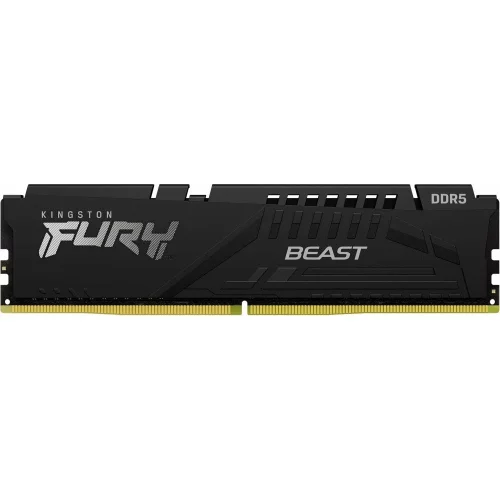Модуль памяти Kingston OEM 16GB DDR5 6400 DIMM FURY Beast Black XMP Gaming Memory KF564C32BB-16 Non-ECC, CL32, 1.4V, Heat Shield, 1Rx8, RTL (KF564C32BB-16||OEM)