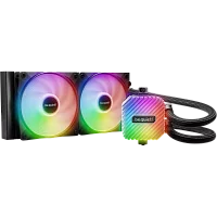Водяное охлаждение для процессора/ Water Cooling System be quiet! LIGHT LOOP 240mm (250W, 240mm, Black, ARGB/ Fans: 2x120mm, 61.8CFM, 34.9dBA, 2100RPM/ Pump 2900RPM, Rad thickness 27mm/ S: 1851, 1700, (BW020)
