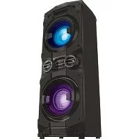 SVEN PS-1500 2.0 Мобильные колонки чёрные (2x250W, mini Jack, USB, Bluetooth, FM, караоке, LED-дисплей, RGB подсветка) (SV-022020)